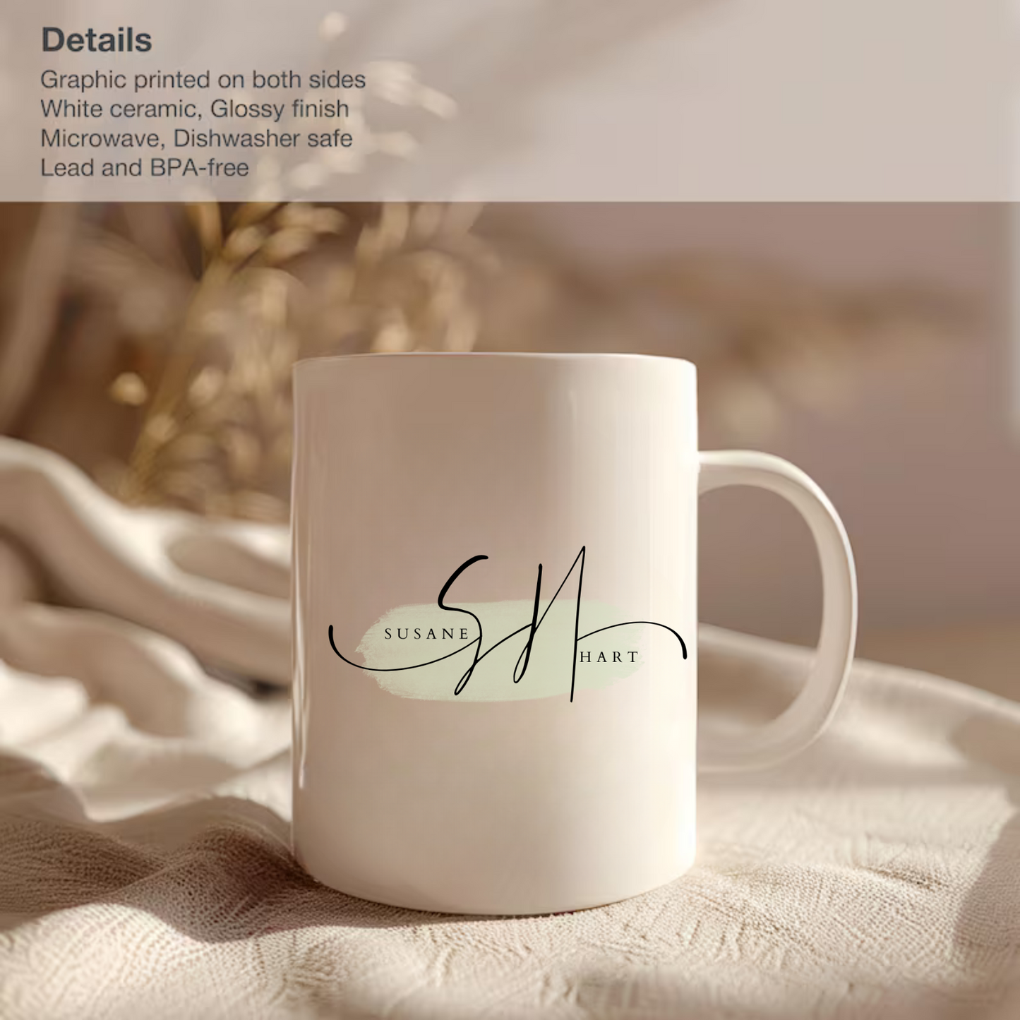 Monogram Mug Personalized 11 oz or 15 Oz  Mug , Custom Name Mug, Bridesmaid Mug