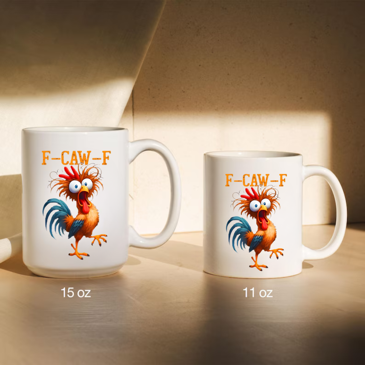 Funny F-Caw-F Chicken- Personalized Funny Gifts For Best Friends, Coworker, Work Bestie - My Resting Squawk Face - Funny F-Caw-F Chicken Humor Mug