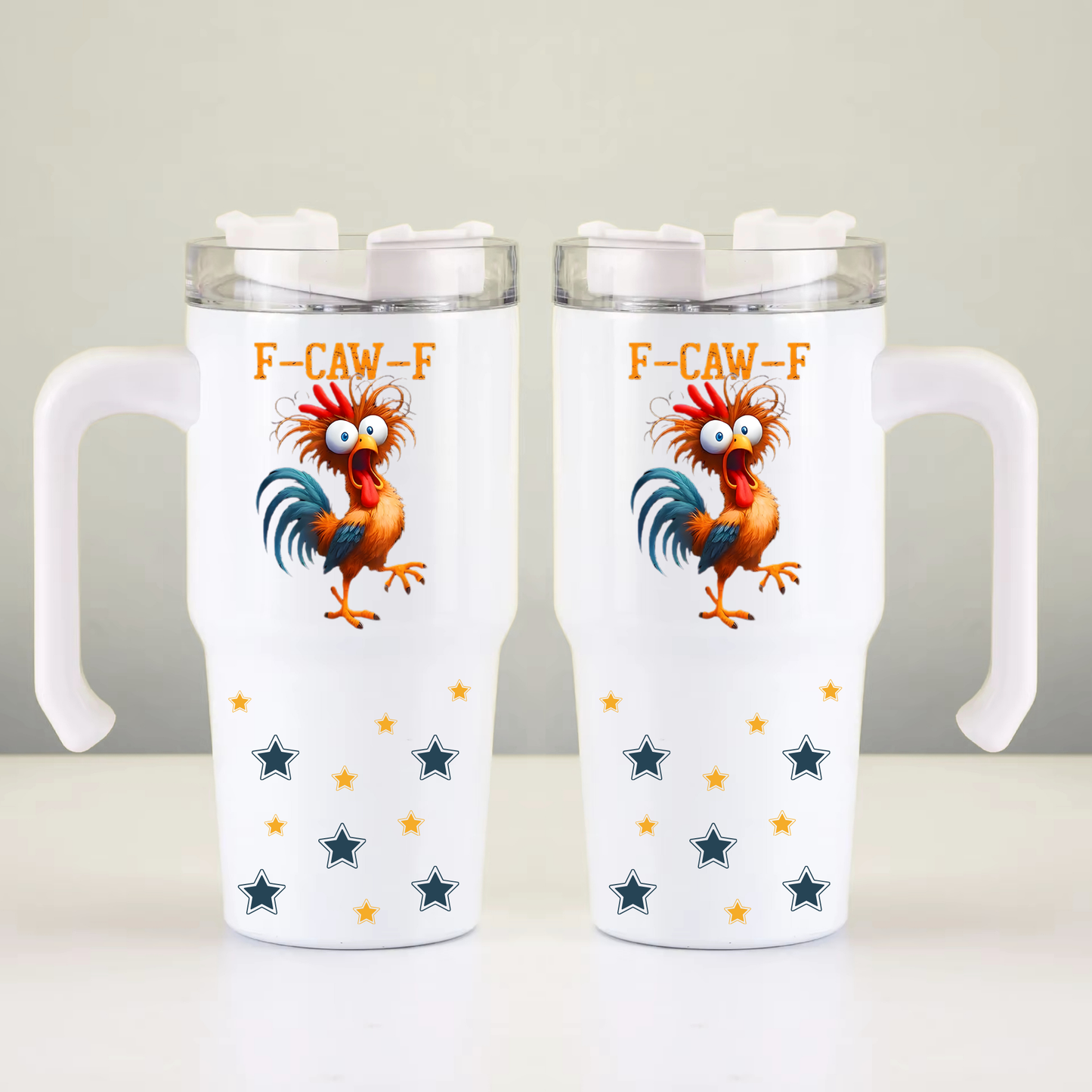 Funny F-Caw-F Chicken- Personalized Funny Gifts For Best Friends, Coworker, Work Bestie - My Resting Squawk Face - Funny F-Caw-F Chicken Humor Mug