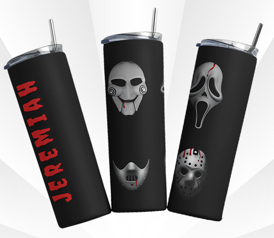 Michael Myers, scream, puppet, Tumbler with name customization