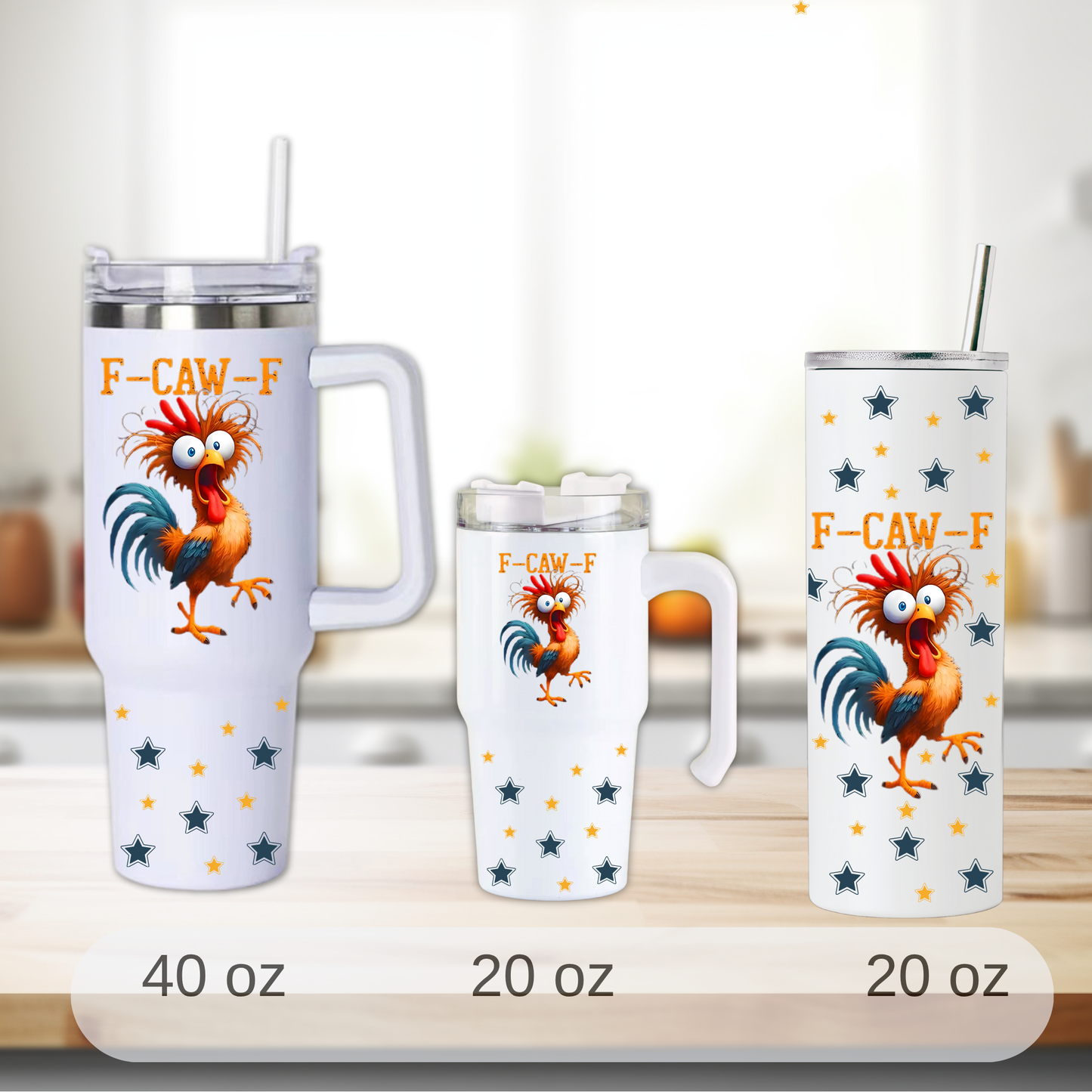 Funny F-Caw-F Chicken- Personalized Funny Gifts For Best Friends, Coworker, Work Bestie - My Resting Squawk Face - Funny F-Caw-F Chicken Humor Mug