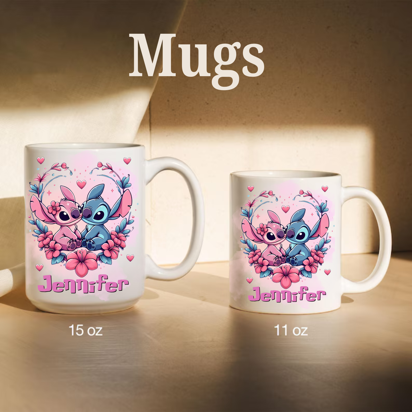 Lilo and stitch Tumbler in pink. Personalize gift, perfect for Mother, Sister, Brother, Father, Grandmother, Grandfather.