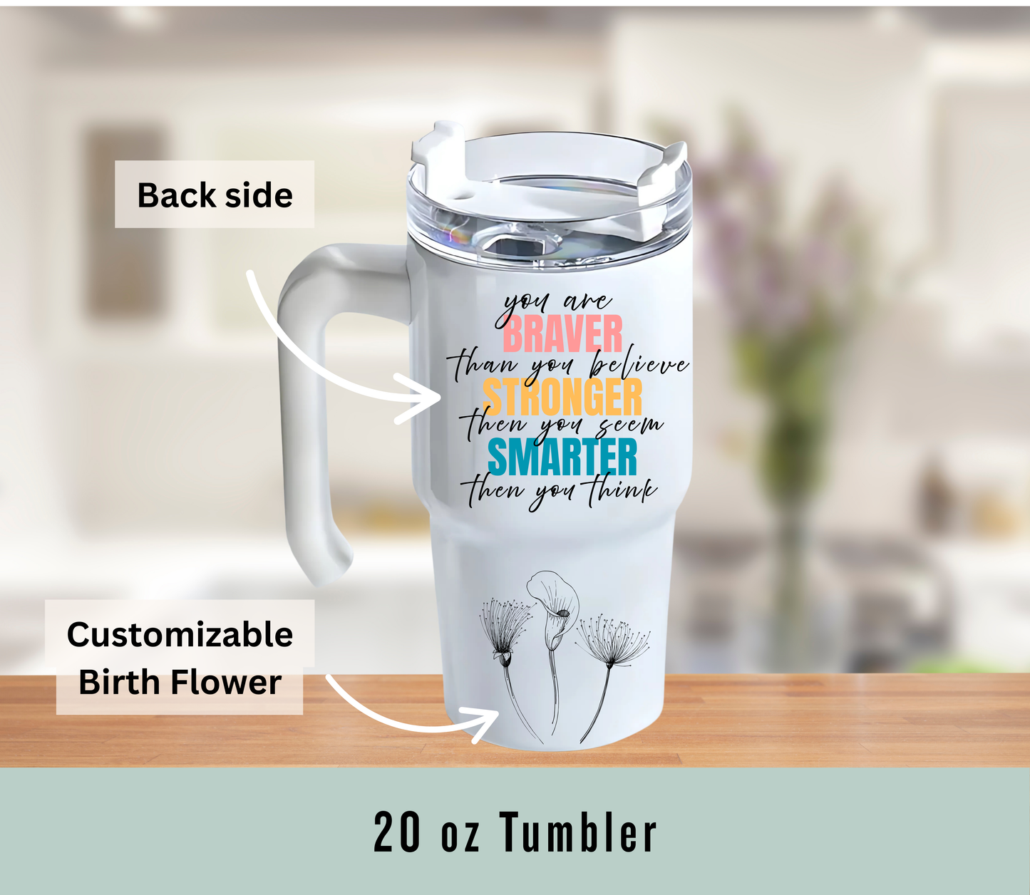 Birthday Classic Tumbler 20 oz, Perfect gift for her.