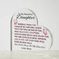 Daughter Heart Acrylic Plaque