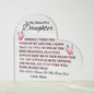 Daughter Heart Acrylic Plaque