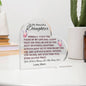 Daughter Heart Acrylic Plaque