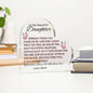 Daughter Heart Acrylic Plaque