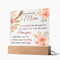 To my Beautiful Mom, Square Acrylic Plaque, Mother's Day gift, Gift For Mom, Birthday Gift for Mom, Gift for her,