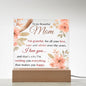 To my Beautiful Mom, Square Acrylic Plaque, Mother's Day gift, Gift For Mom, Birthday Gift for Mom, Gift for her,