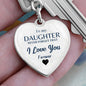 To my Daughter, Heart Keychain
