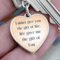 Heart warming message for your love one, Keychain