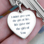 Heart warming message for your love one, Keychain