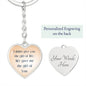 Heart warming message for your love one, Keychain