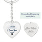 To my Mom, Heart Keychain