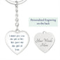 Heart warming message for your love one, Keychain