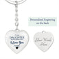 To my Daughter, Heart Keychain