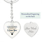 To my Grandma, Heart Keychain