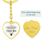 To my Grandma, Heart Keychain