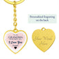To my Grandma, Heart Keychain