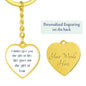 Heart warming message for your love one, Keychain
