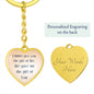 Heart warming message for your love one, Keychain