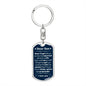 Customizable Dod Tag for my Son, Keychain for my Son