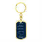 Customizable Braver, stronger, smarter, loved, Navy Blue Keychain