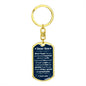 Customizable Dod Tag for my Son, Keychain for my Son