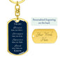 Customizable Braver, stronger, smarter, loved, Navy Blue Keychain