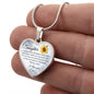 To my Beautiful Daughter, Heart Necklace, With engraving option.