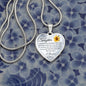 To my Beautiful Daughter, Heart Necklace, With engraving option.