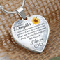 To my Beautiful Daughter, Heart Necklace, With engraving option.