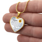 To my Beautiful Daughter, Heart Necklace, With engraving option.