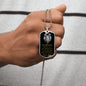 Encouraging Lion Military Dog Tag, From Dad