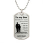 To My Son Dog Tag from Dad