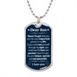 Dog Tag for my Son, Necklace for my Son,
