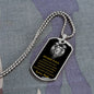 Encouraging Lion Military Dog Tag, From Dad