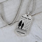 To my Son Dog Tag from Mom