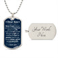 Dog Tag for my Son, Necklace for my Son,