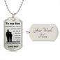 To My Son Dog Tag from Dad