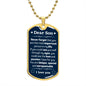 Dog Tag for my Son, Necklace for my Son,