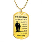 To My Son Dog Tag from Dad