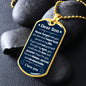 Dog Tag for my Son, Necklace for my Son,