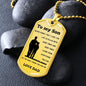 To My Son Dog Tag from Dad