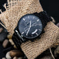 Customizable Engraved Black Chronograph Watch for your loved one.