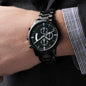 Customizable Engraved Black Chronograph Watch for your loved one.