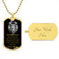 Encouraging Military Dog Tag from Mom