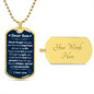 Dog Tag for my Son, Necklace for my Son,