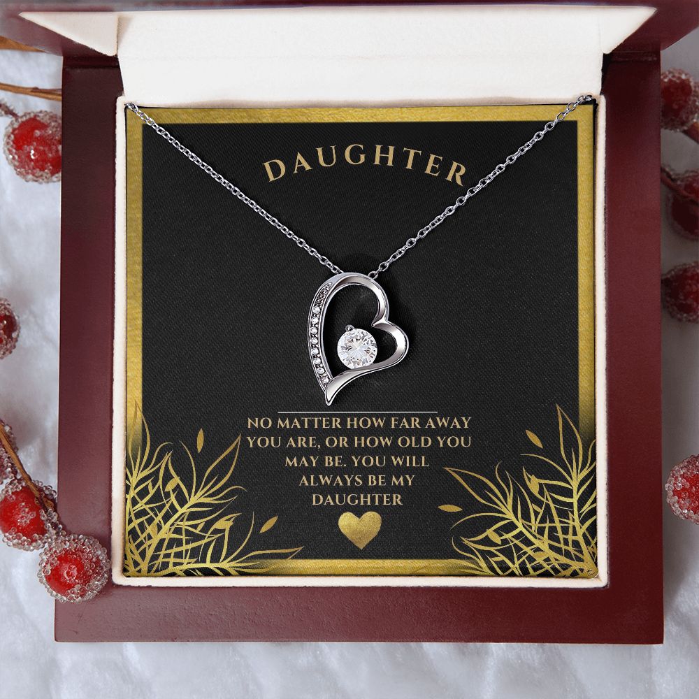 Daughter, Forever necklace, heart Necklace,