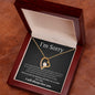White Gold Forever Love Necklace, I'm sorry gift, sorry gift